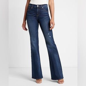 Express Women's Conscious Edit Mid Rise 70S Flare Jeans